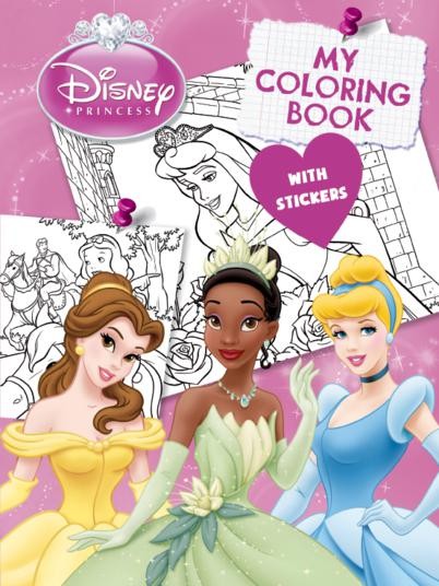 My coloring book with stickers: Princess